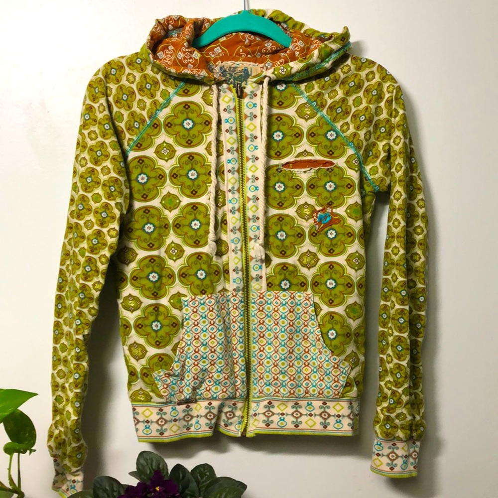 Billabong sweatshirt, Small, zip hoodie, boho